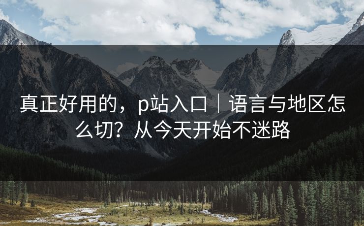 真正好用的，p站入口｜语言与地区怎么切？从今天开始不迷路
